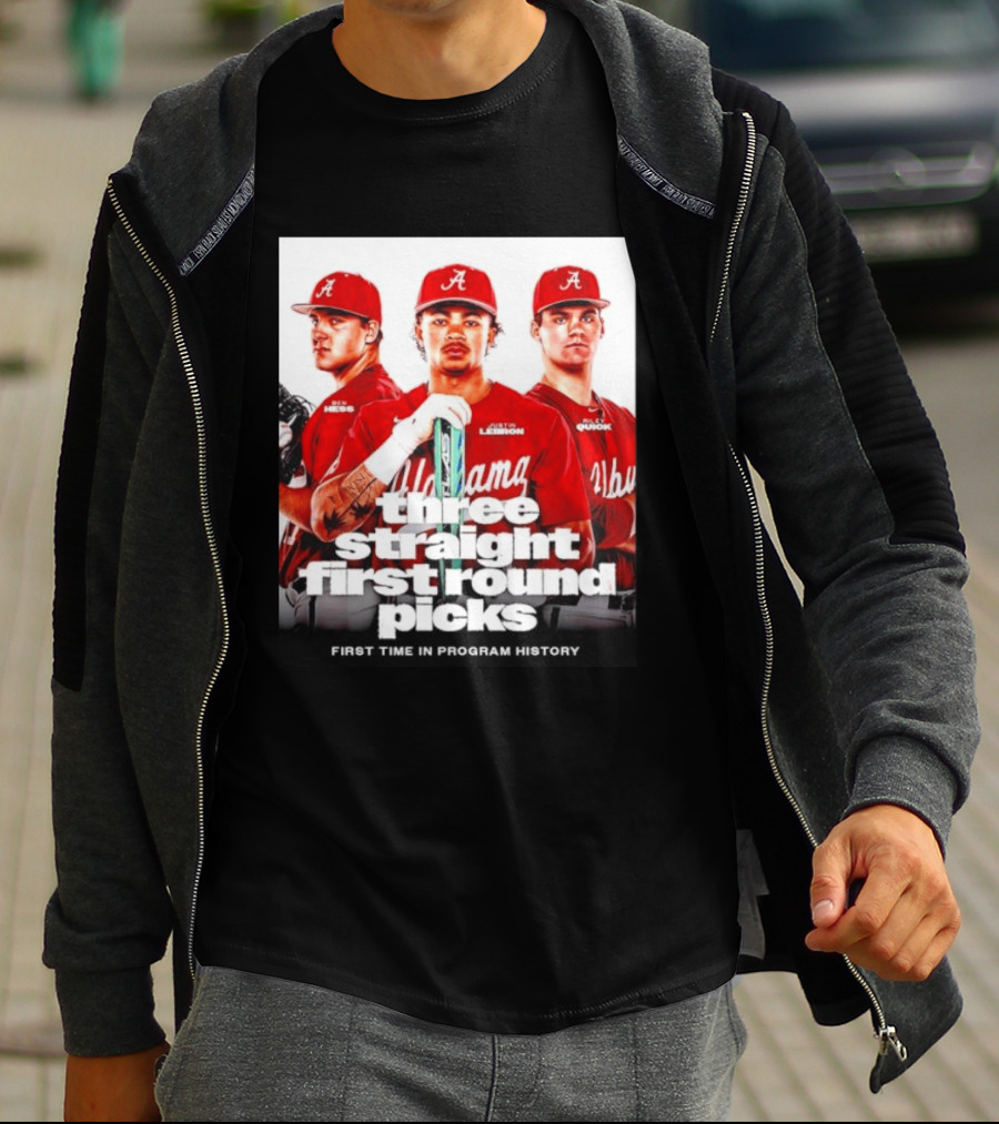 Ben Hess Justin Lebron Riley Quick Alabama Three Straight First Round Picks First Time In Program History T-Shirt