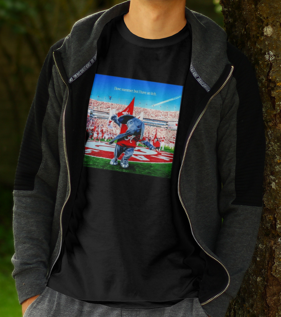 Big Al Alabama Crimson Tide I Love Summer But I Have An Itch T-Shirt