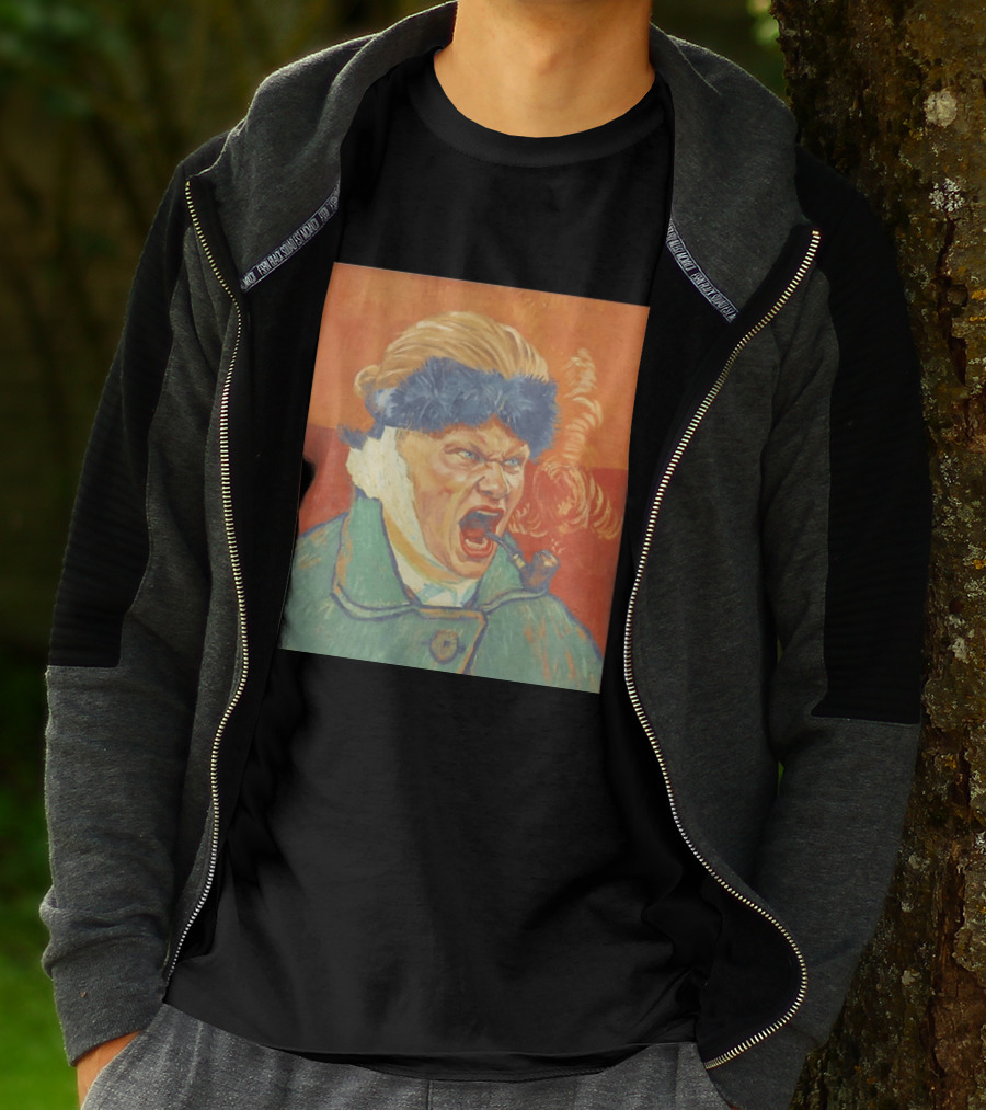 Erling Haaland Van Gogh Pipe Smoking T-Shirt
