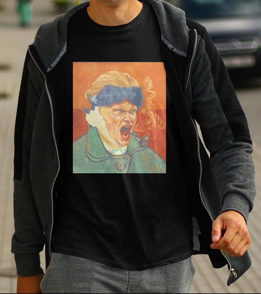 Erling Haaland Van Gogh Pipe Smoking T-Shirt