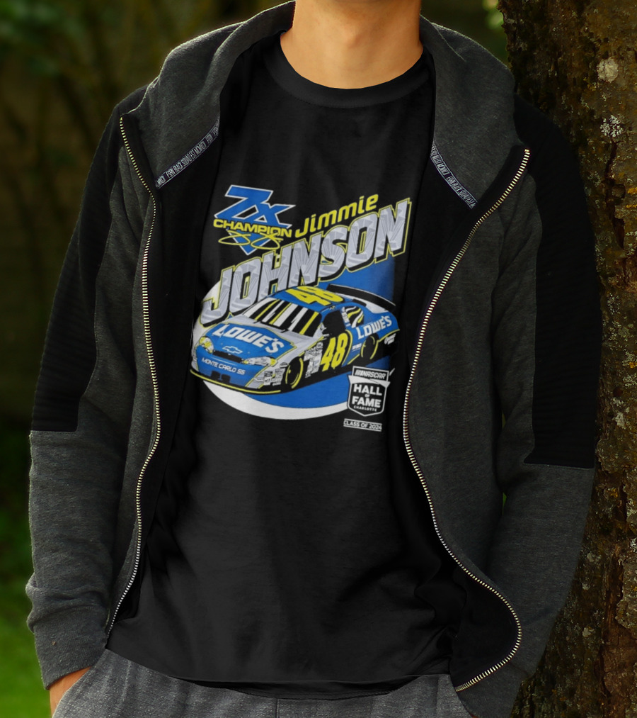 Jimmie Johnson 7X Champion Lowe's 48 NASCAR Hall Of Fame Class Of 2024 T-Shirt