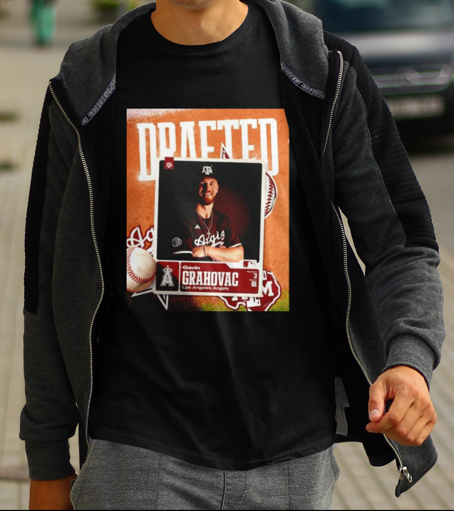 Los Angeles Angels Draft Gavin Grahovac Round 3 Pick 81 T-Shirt