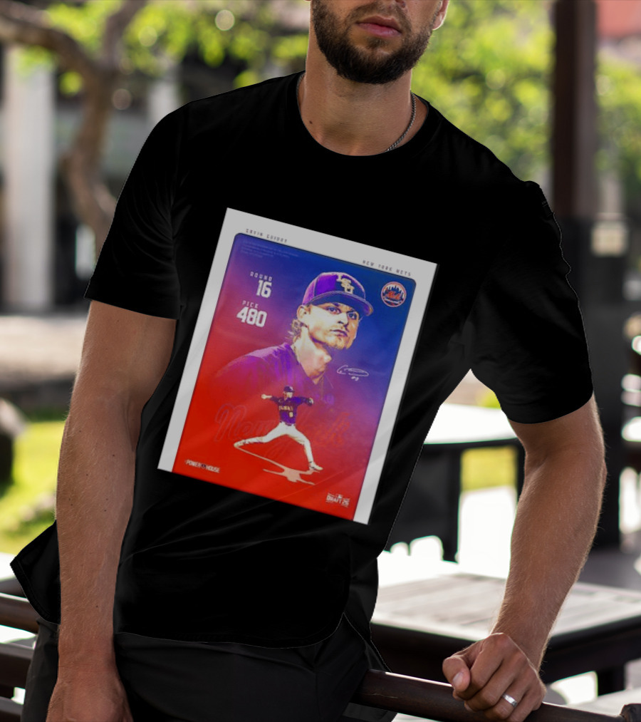 Gavin Guidry New York Mets Round 16 Pick 480 Draft 26 T-Shirt