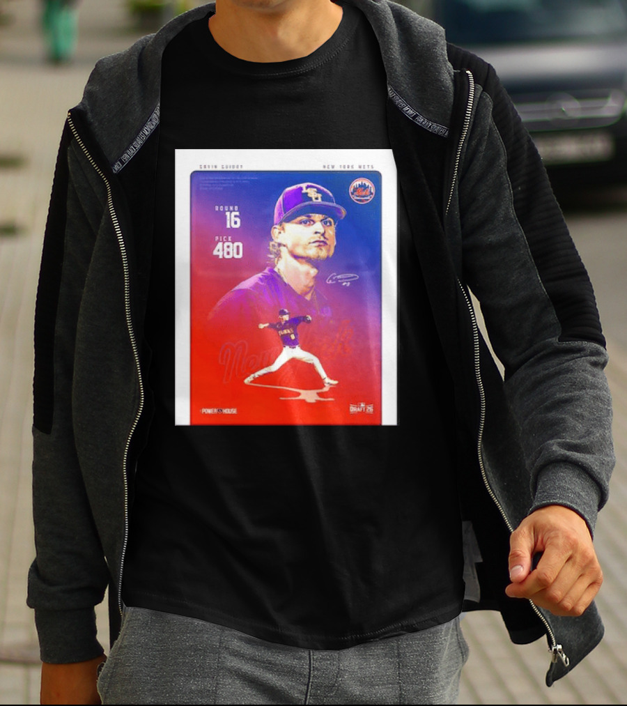 Gavin Guidry New York Mets Round 16 Pick 480 Draft 26 T-Shirt