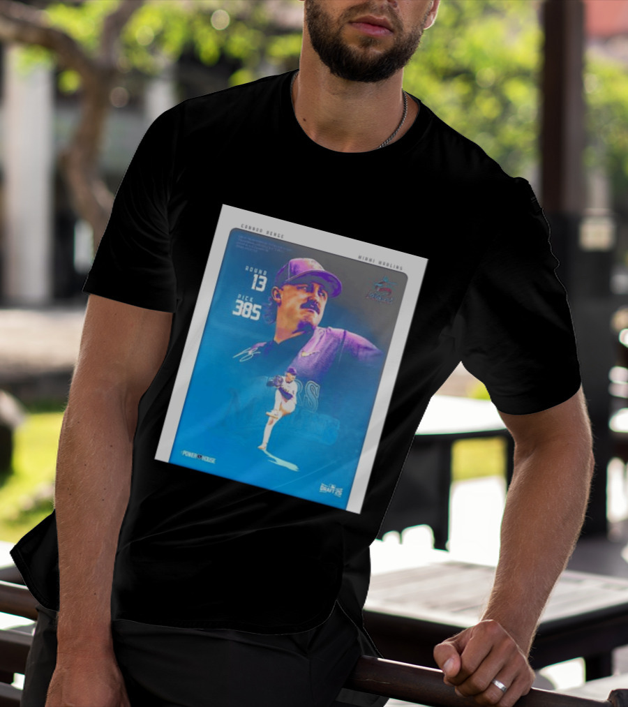 Connor Benge Miami Marlins Round 13 Pick 385 Draft 26 T-Shirt