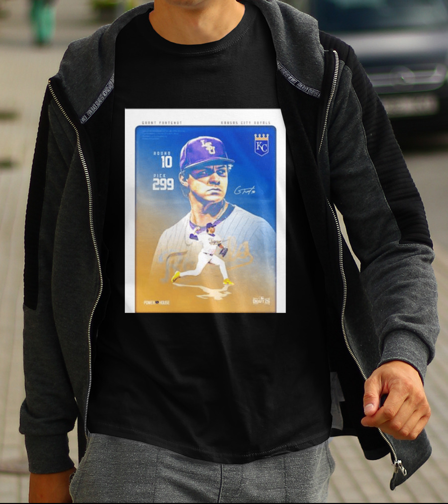 Grant Fontenot Kansas City Royals MLB Draft Round 10 Pick 299 T-Shirt