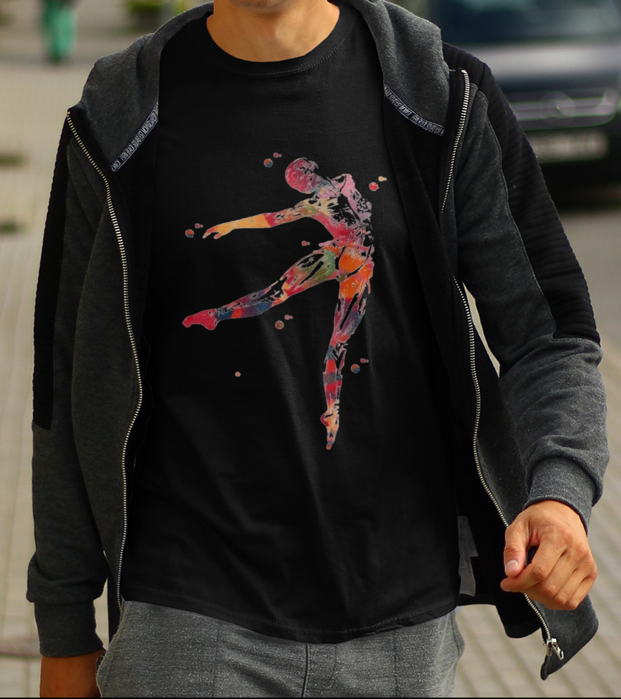 Dancer Anatomy Kinesiology Artistic Colorful Motion T-Shirt