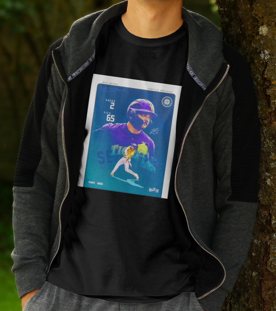 Jake Brown Seattle Mariners Round 2 Pick 65 Draft 26 Powerhouse T-Shirt