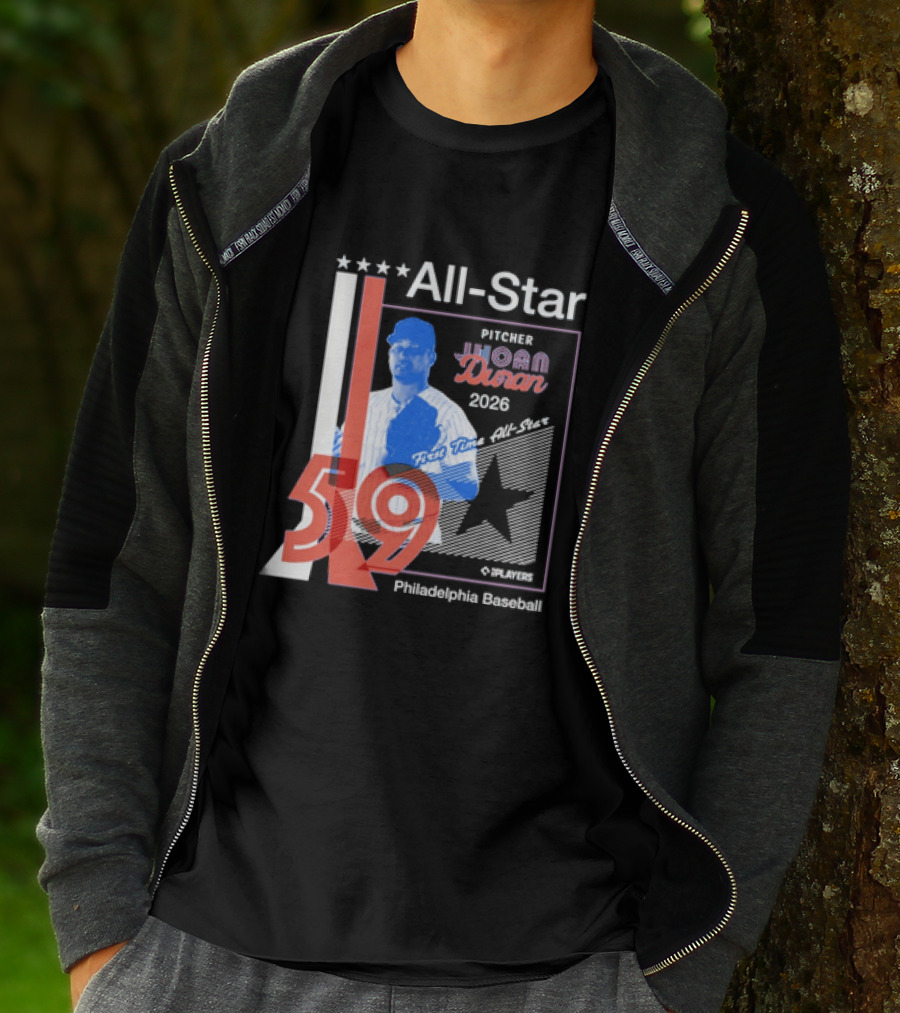 All Star Pitcher Jhoan Duran 2026 First Time Star 59 Philadelphia Baseball T-Shirt