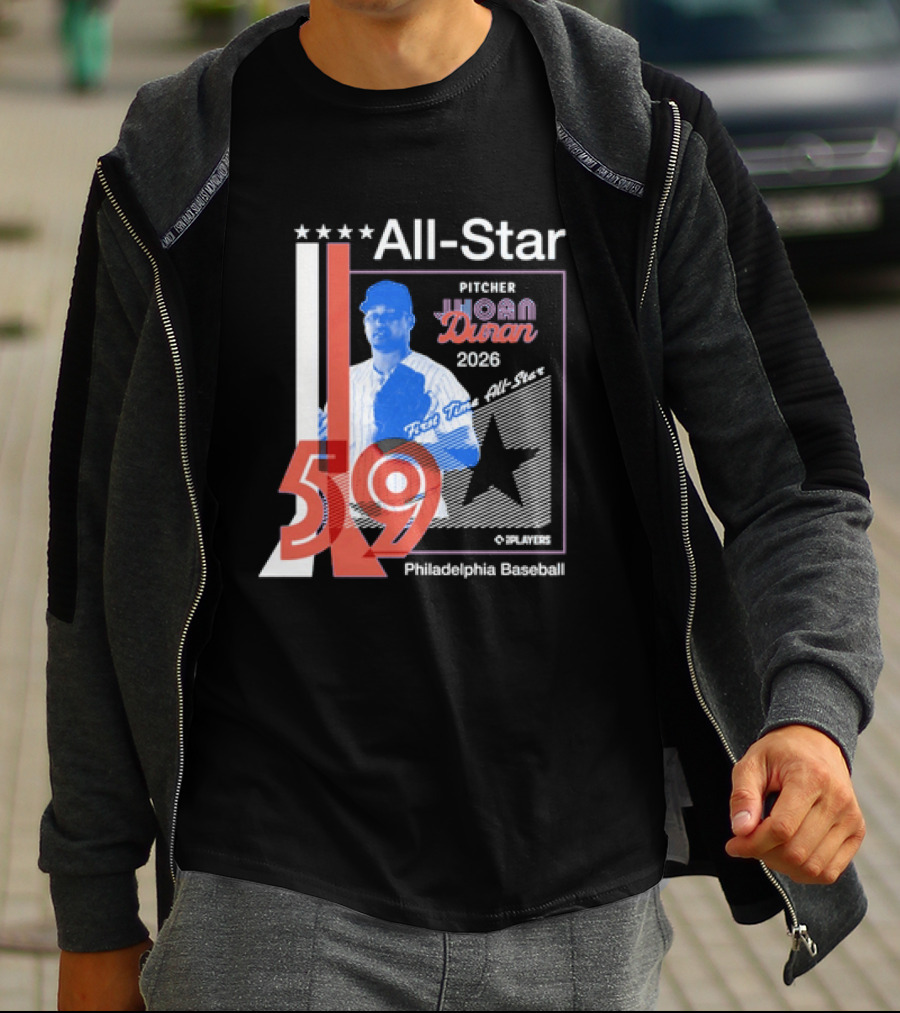 All Star Pitcher Jhoan Duran 2026 First Time Star 59 Philadelphia Baseball T-Shirt
