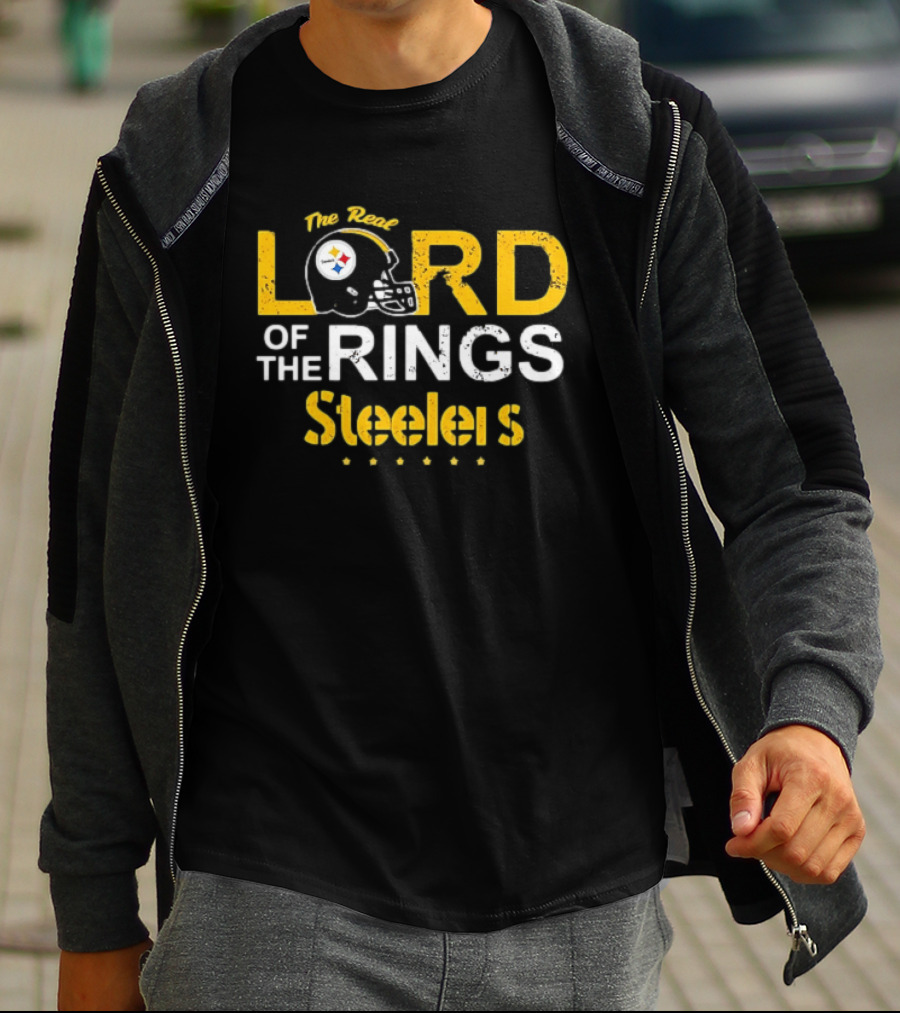 The Real Lord Of The Rings Steelers Pittsburgh Helmets And Stars T-Shirt