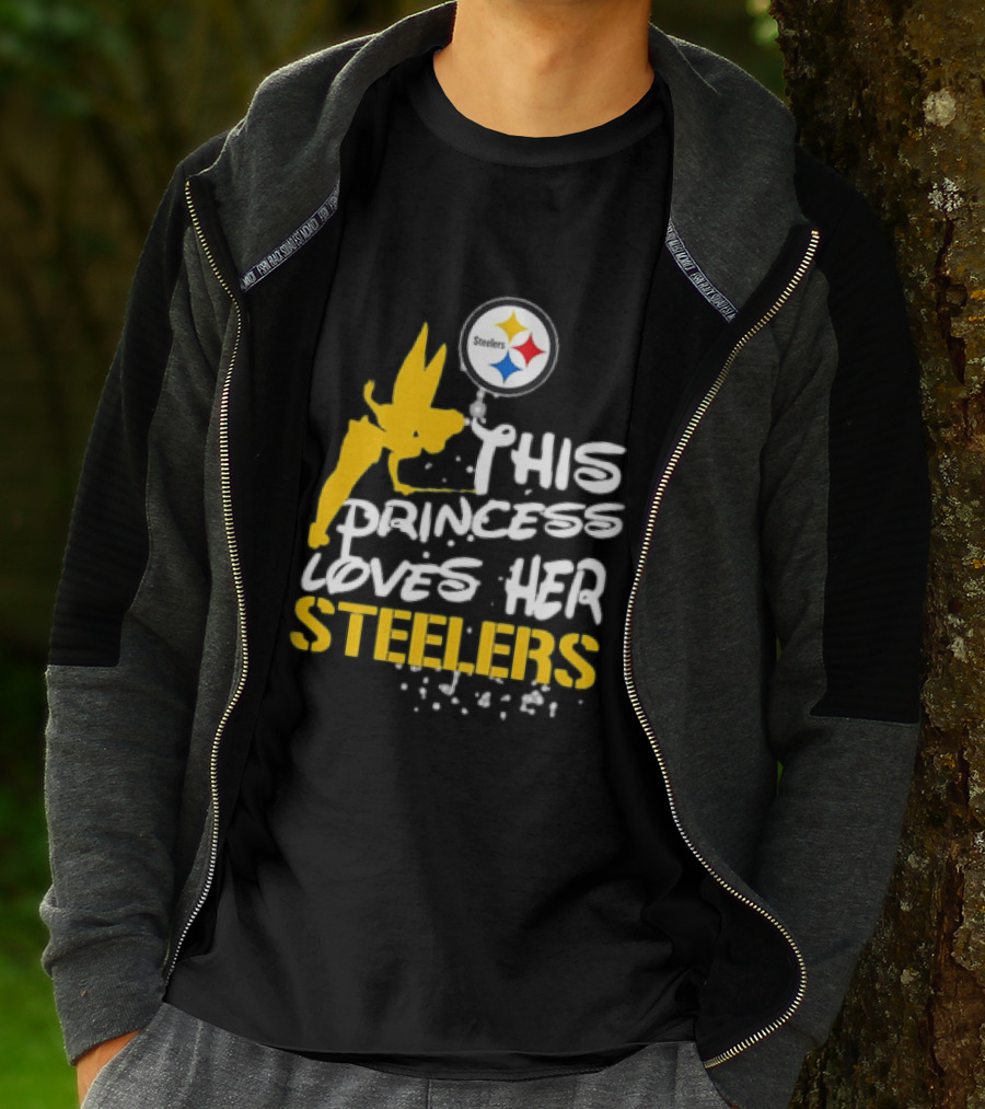 Tinkerbell This Princess Loves Her Steelers Pittsburgh Steelers T-Shirt