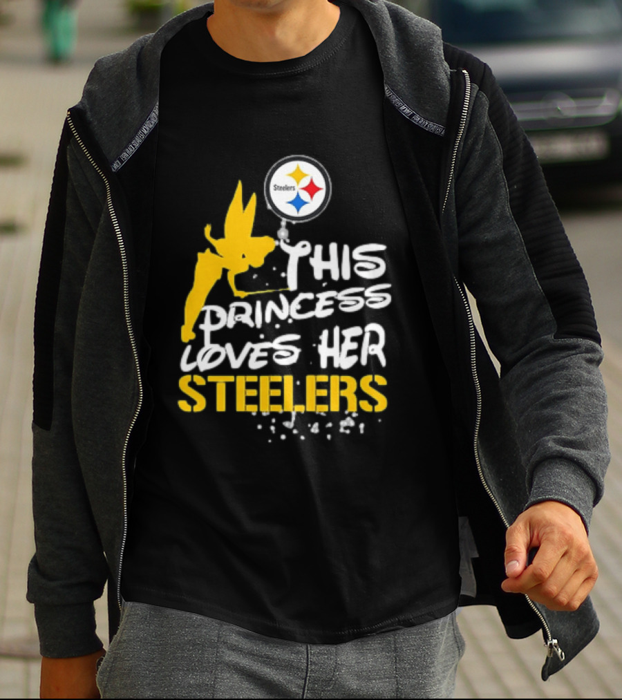 Tinkerbell This Princess Loves Her Steelers Pittsburgh Steelers T-Shirt