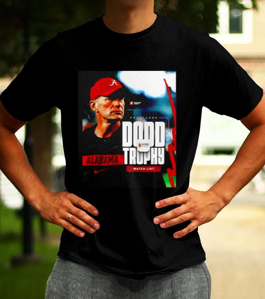 Alabama Crimson Tide Preseason Dodd Trophy List Kalen DeBoer Nike T-Shirt