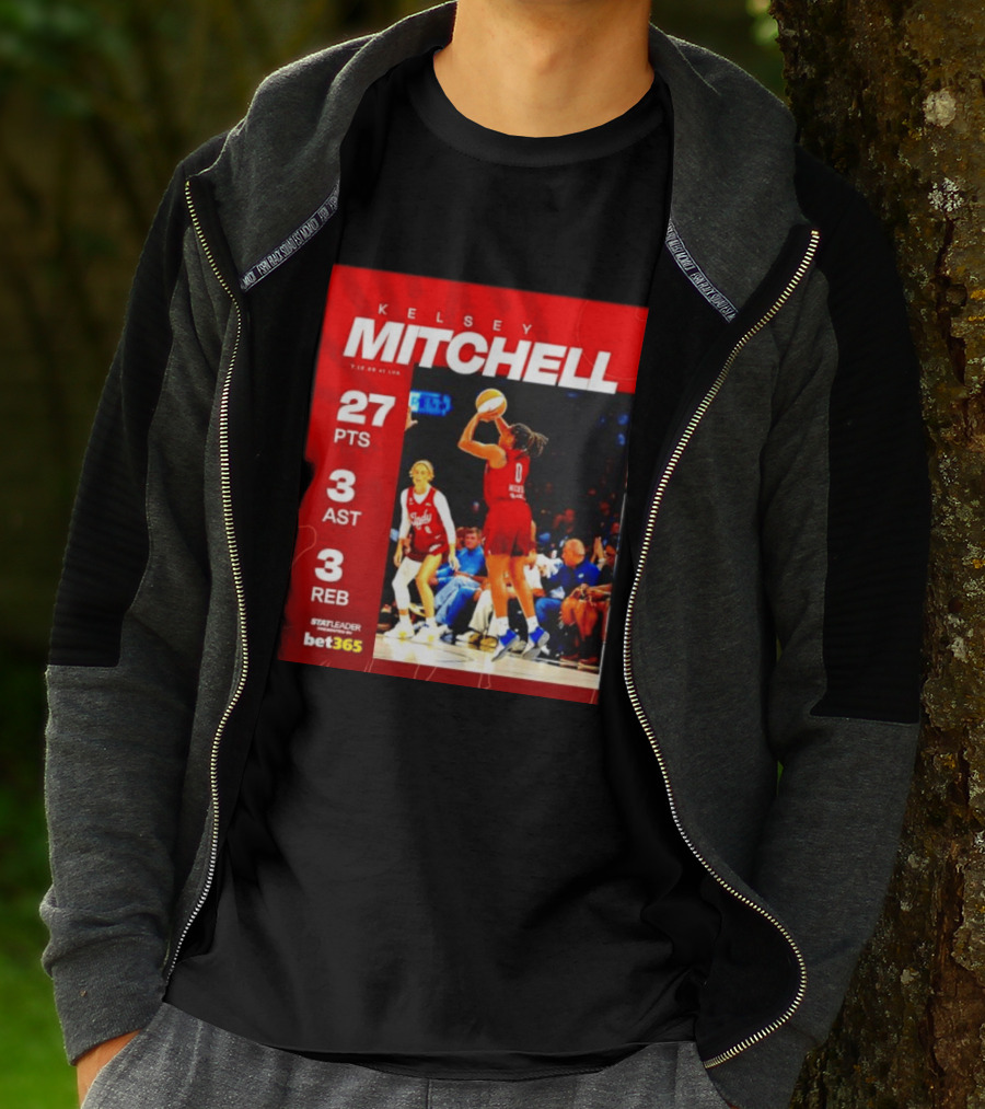 Kelsey Mitchell 27 Points Stat Leader 3 Assists 3 Rebounds At Las Vegas T-Shirt