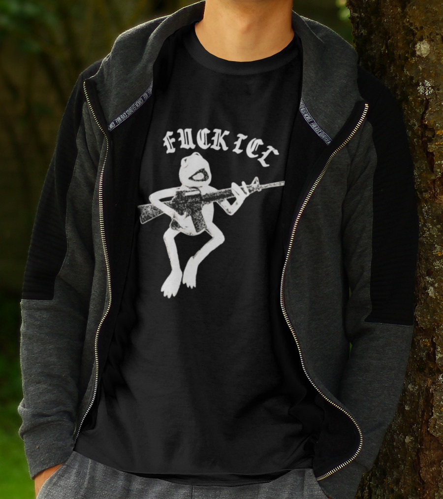 FUCKICE Kermit Frog United Snakes Meme T-Shirt