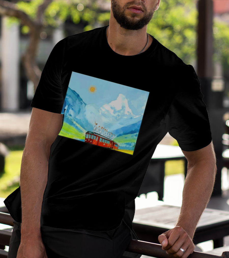 Lionel Messi Argentina Football Team Celebration On Swiss Alps Train T-Shirt