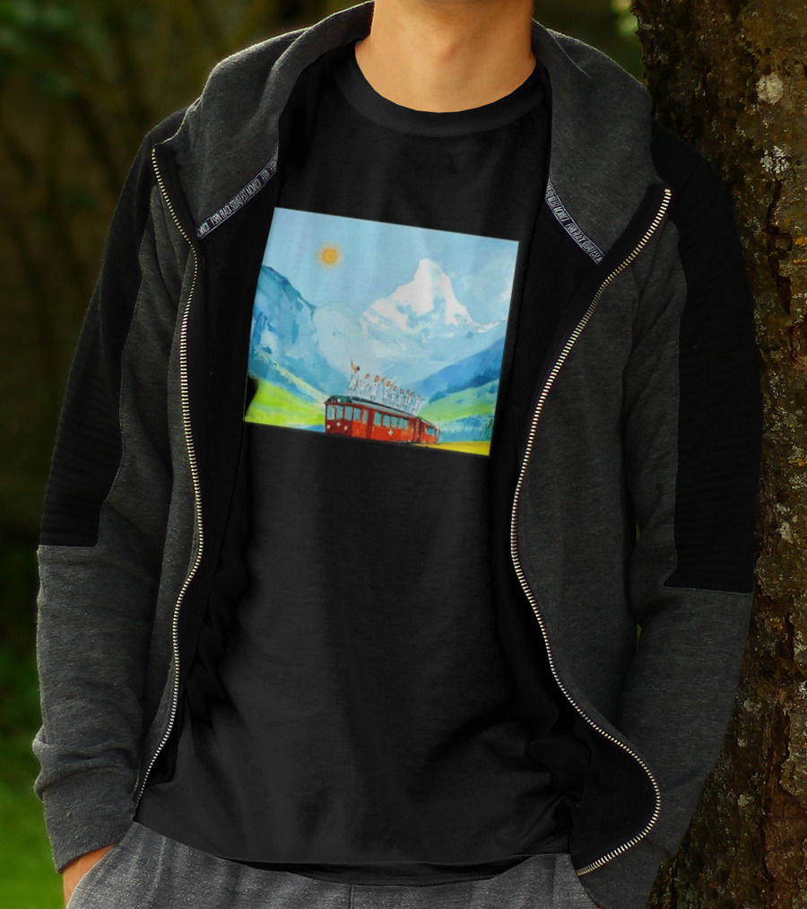 Lionel Messi Argentina Football Team Celebration On Swiss Alps Train T-Shirt