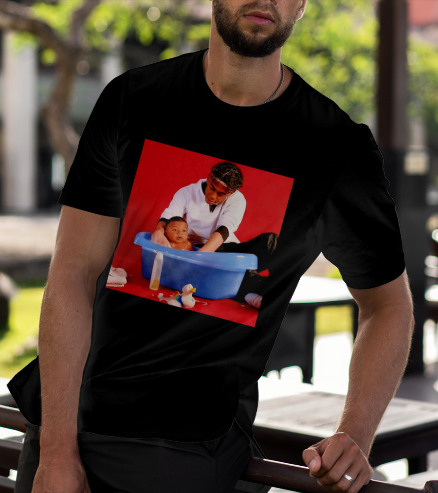 Mbappé Yamal Bath Time Meme With Baby In Blue Tub And Duck T-Shirt