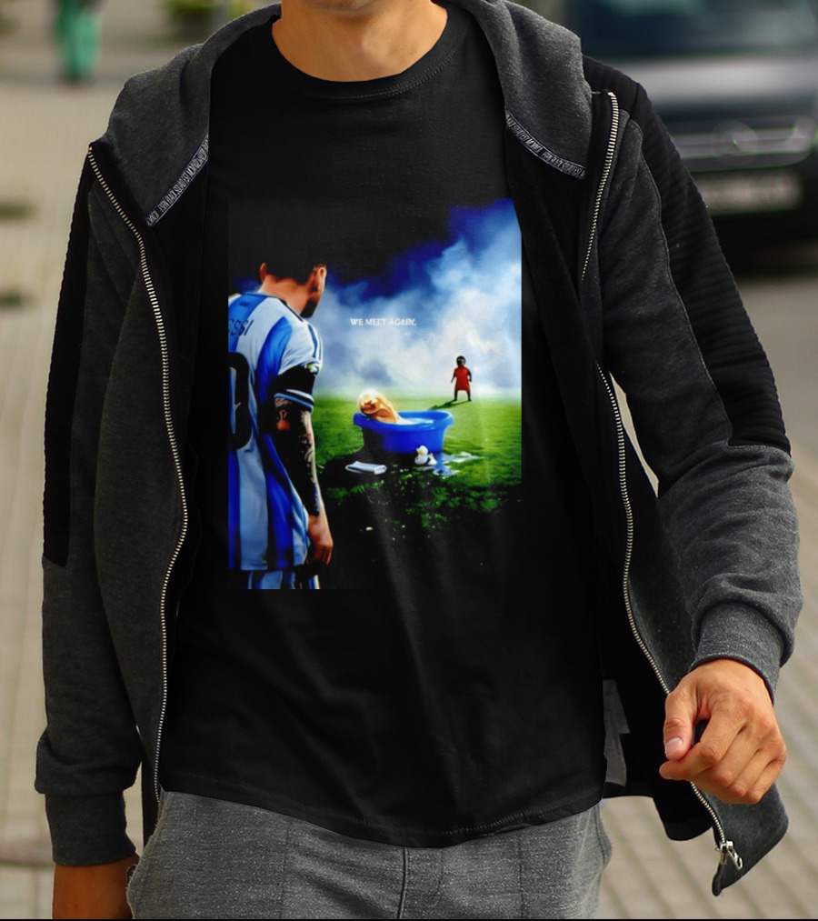 Messi X Lamine Yamal We Meet Again Argentina Spain Meme Football Scene T-Shirt