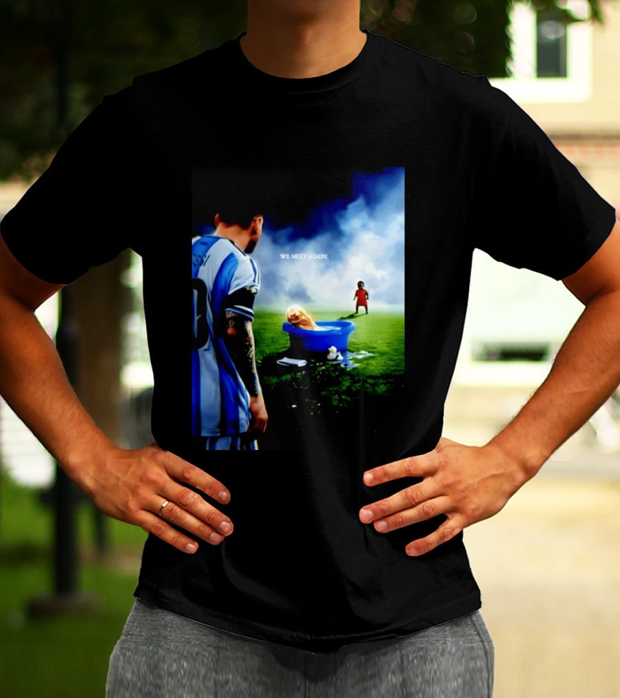 Messi X Lamine Yamal We Meet Again Argentina Spain Meme Football Scene T-Shirt