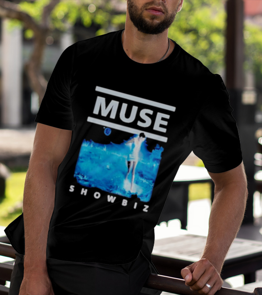 Muse Showbiz Album Cover Art Blue Aesthetic T-Shirt