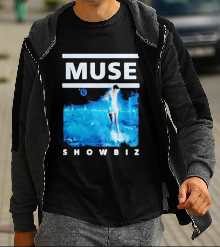 Muse Showbiz Album Cover Art Blue Aesthetic T-Shirt