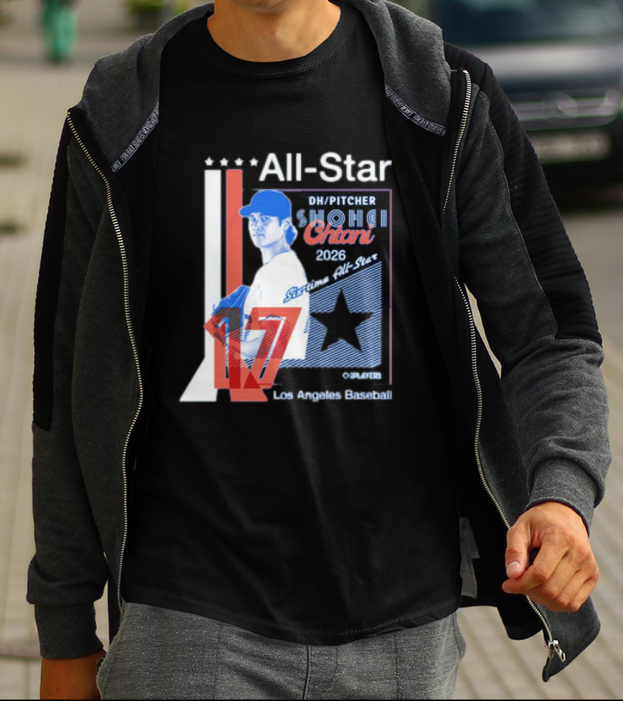 Shohei Ohtani 17 Los Angeles Baseball Six Time All Star 2026 Pitcher MLB T-Shirt