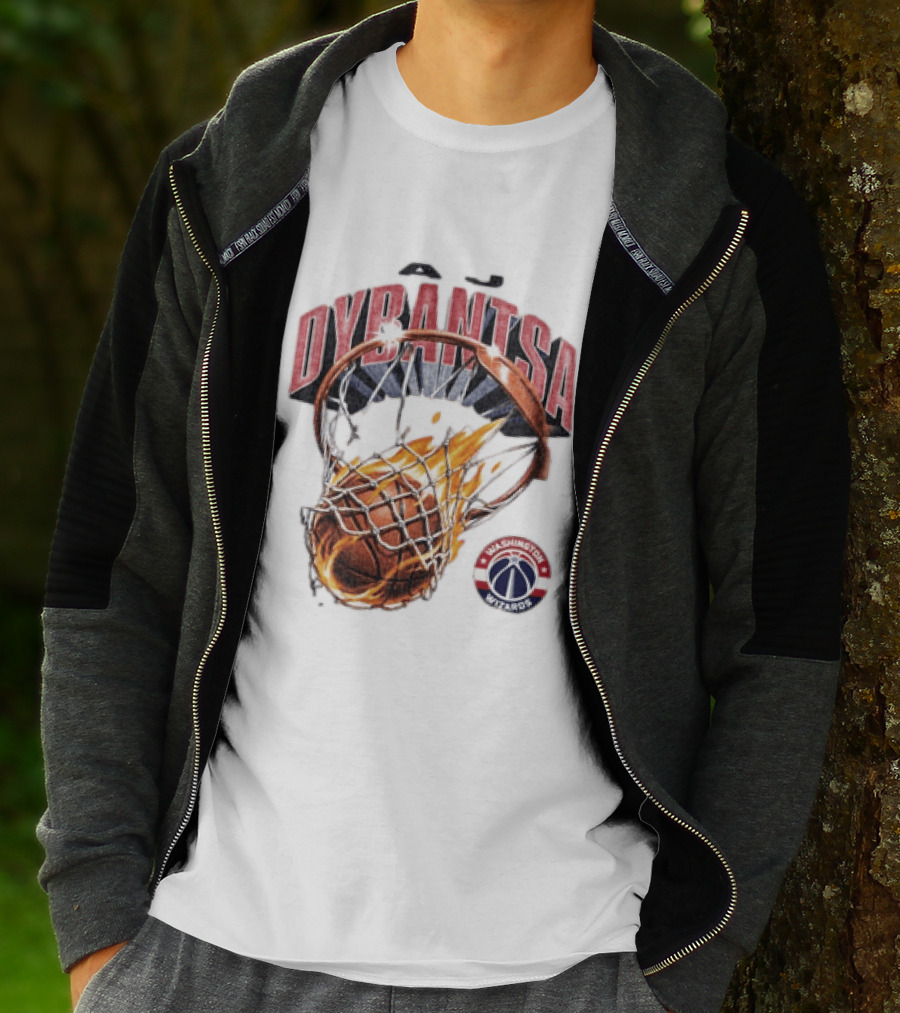 Dybantsa Washington Wizards Basketball Hoop On Fire T-Shirt