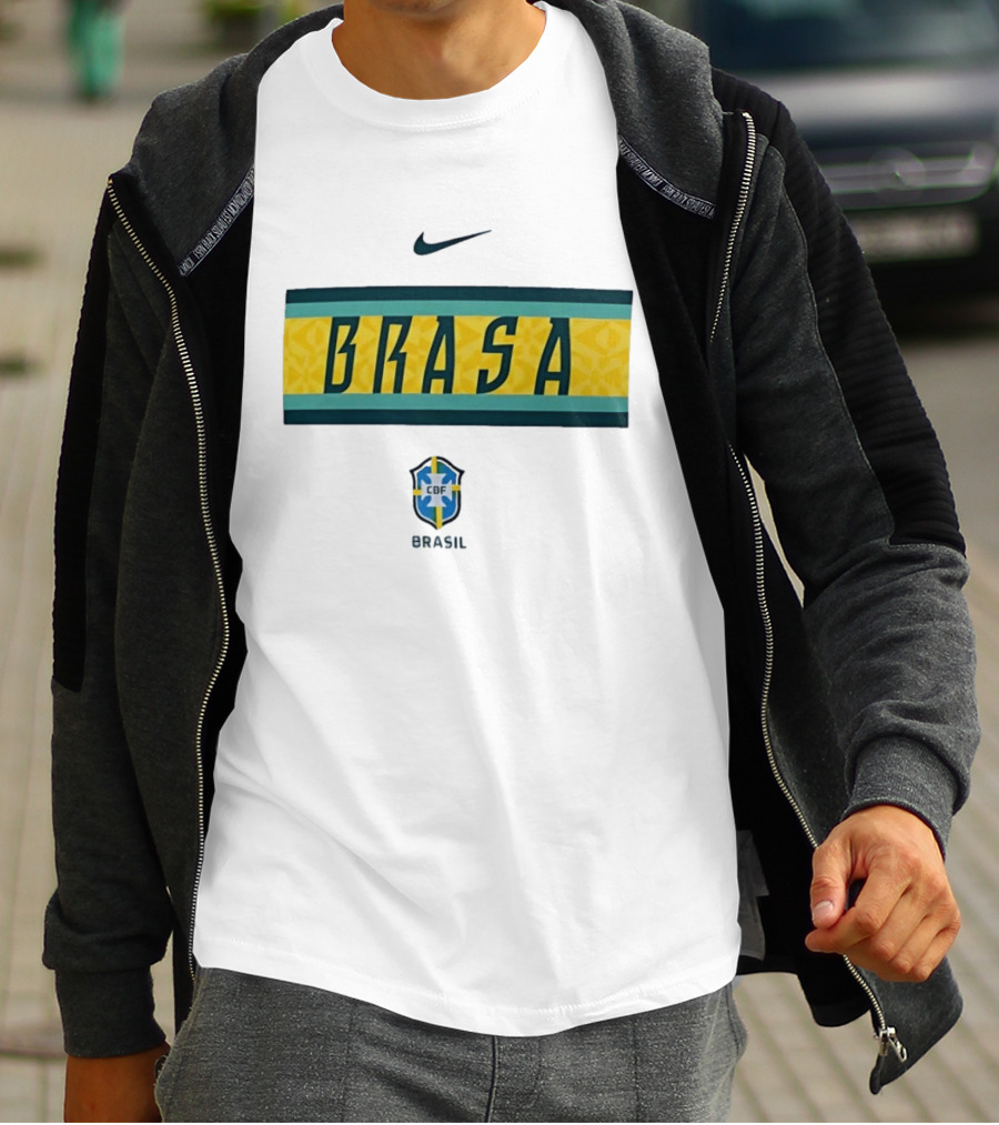 Nike Brasa Brazil CBF Football Crest T-Shirt