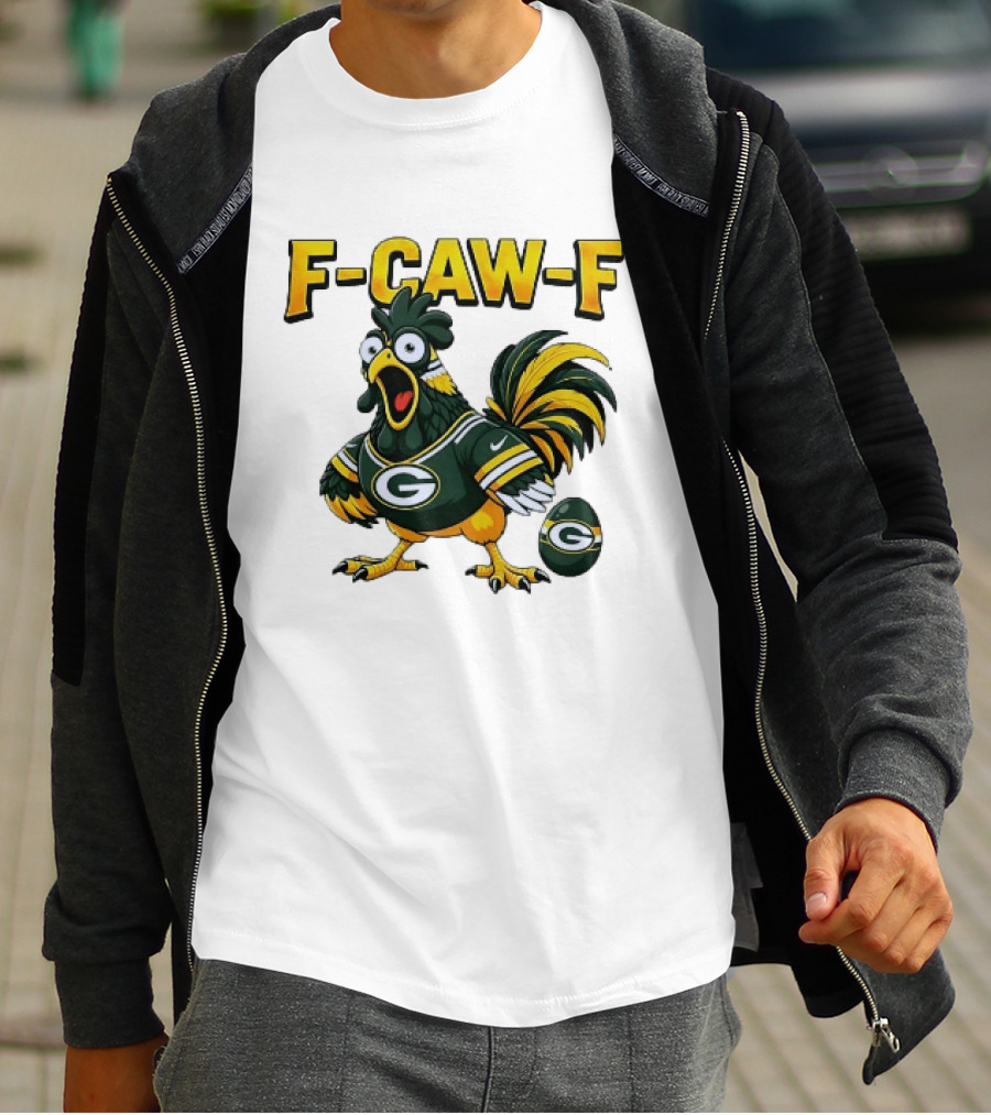 F CAW F Green Bay Packers Rooster Football Fan T-Shirt