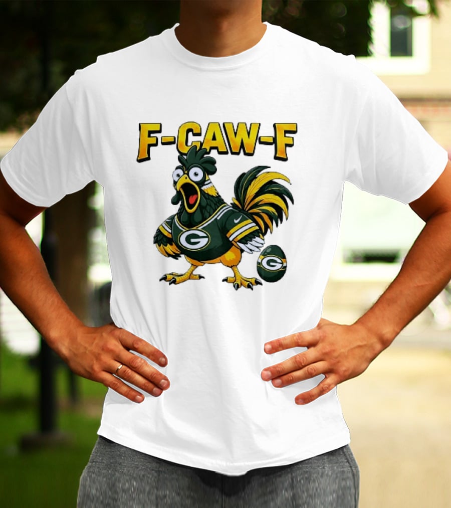 F CAW F Green Bay Packers Rooster Football Fan T-Shirt