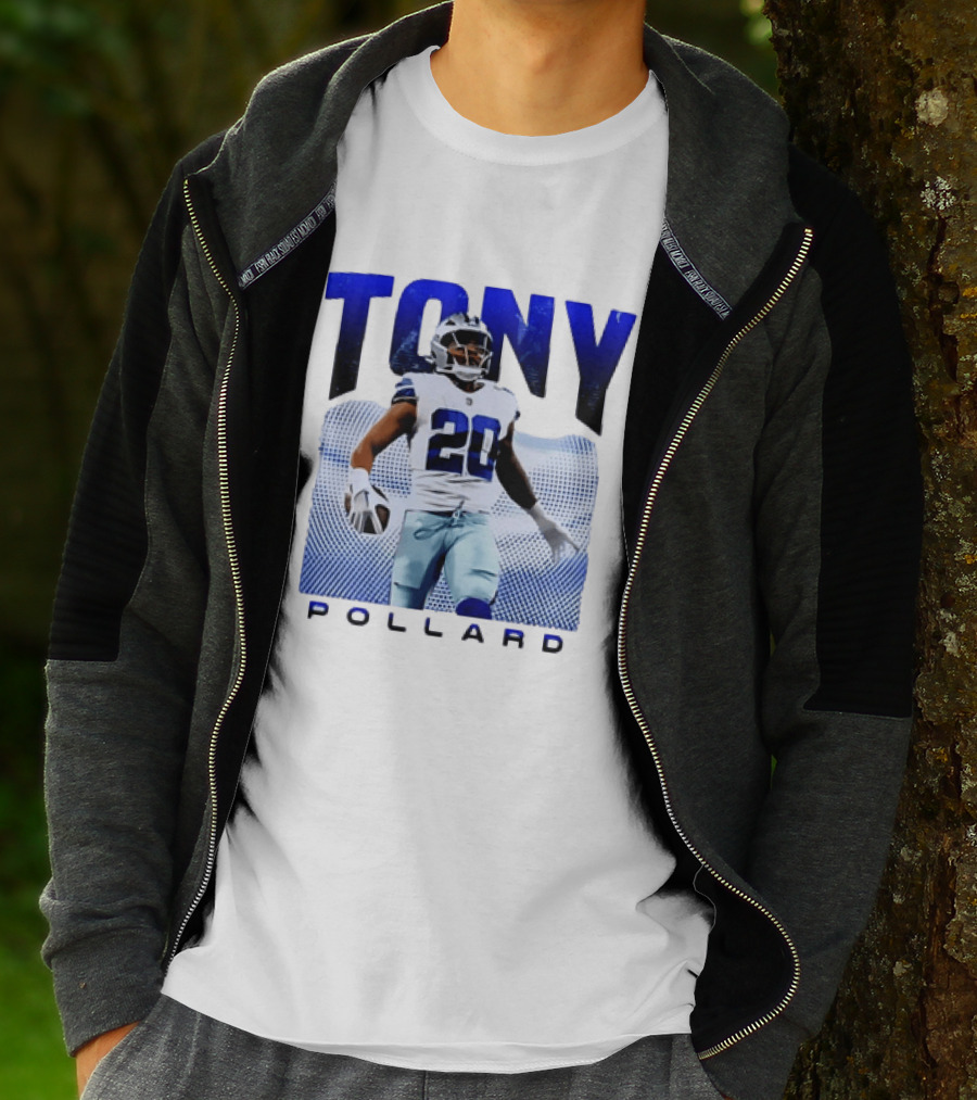 Tony Pollard Dallas Cowboys Number 20 Football Player T-Shirt