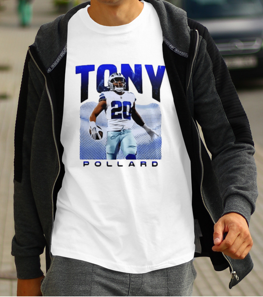 Tony Pollard Dallas Cowboys Number 20 Football Player T-Shirt