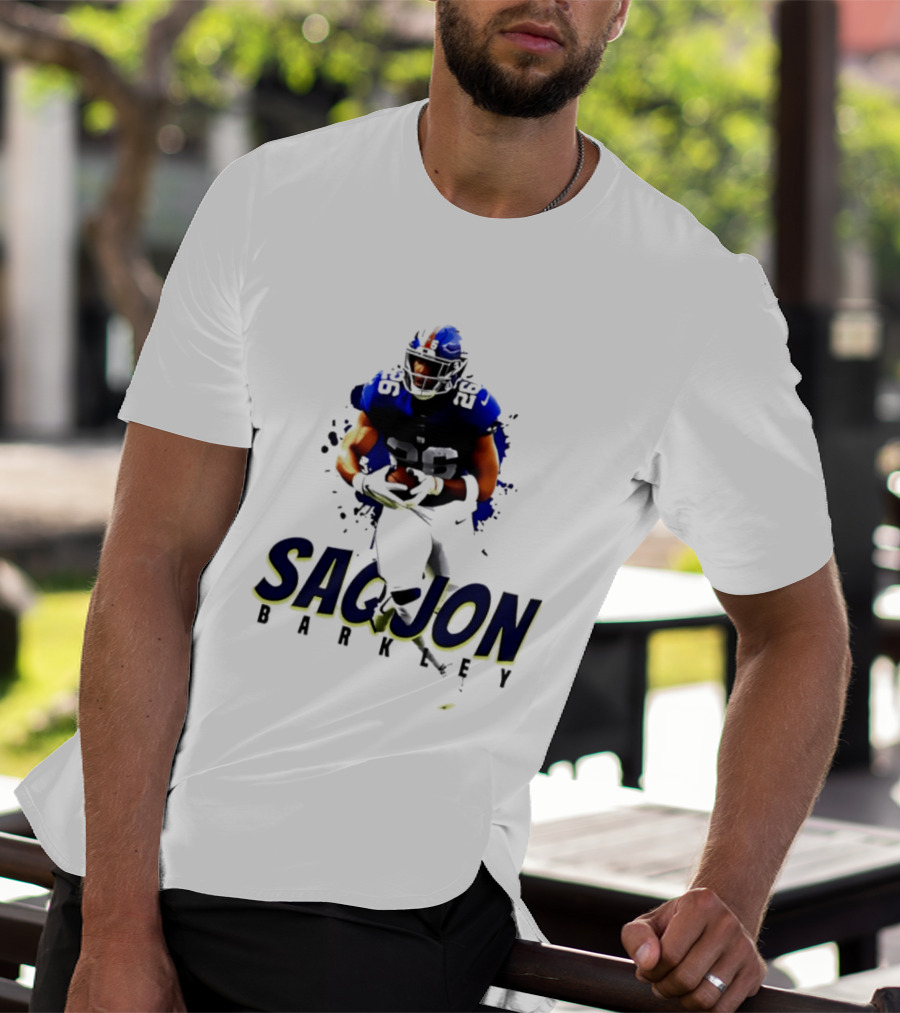 Saquon Barkley 26 New York Giants Running Back Sports T-Shirt