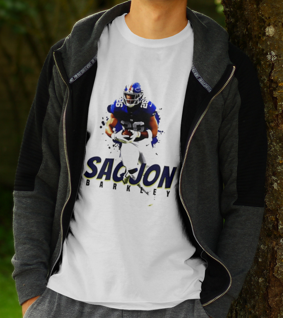 Saquon Barkley 26 New York Giants Running Back Sports T-Shirt