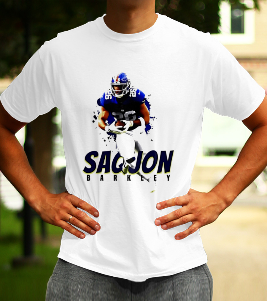 Saquon Barkley 26 New York Giants Running Back Sports T-Shirt