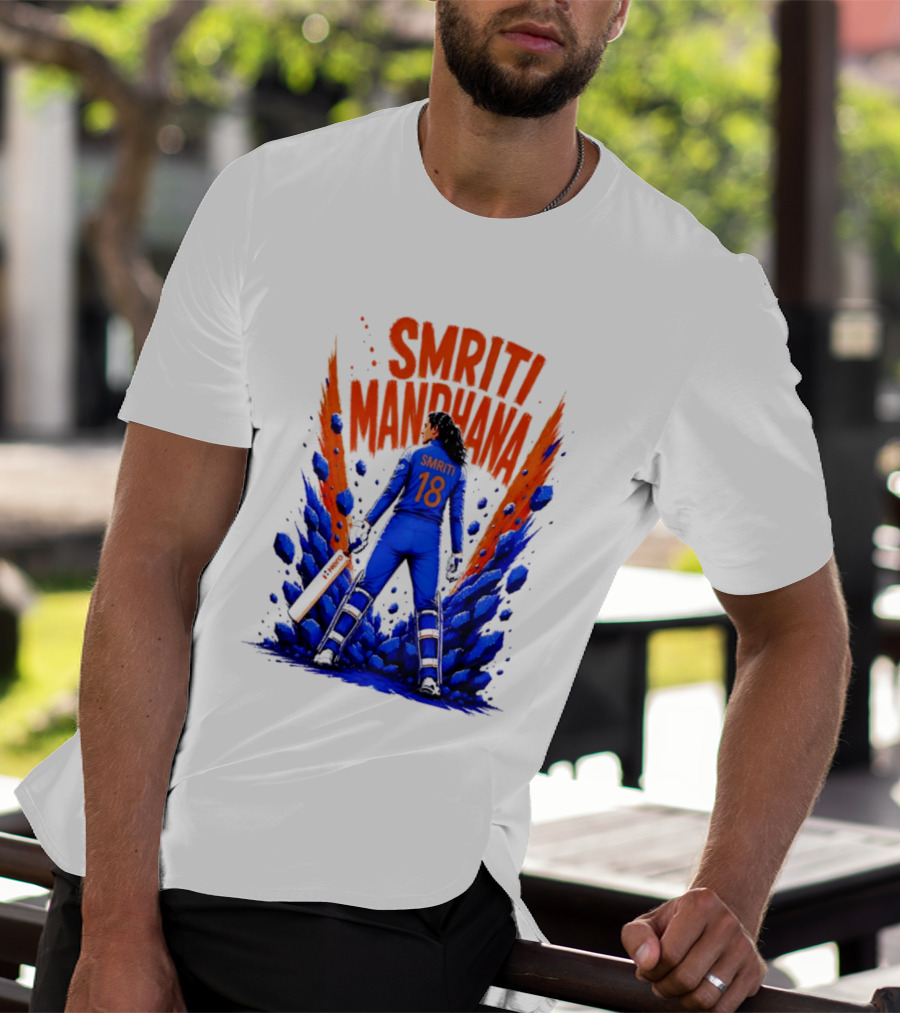 Smriti Mandhana 18 Cricket Star Power Play T-Shirt