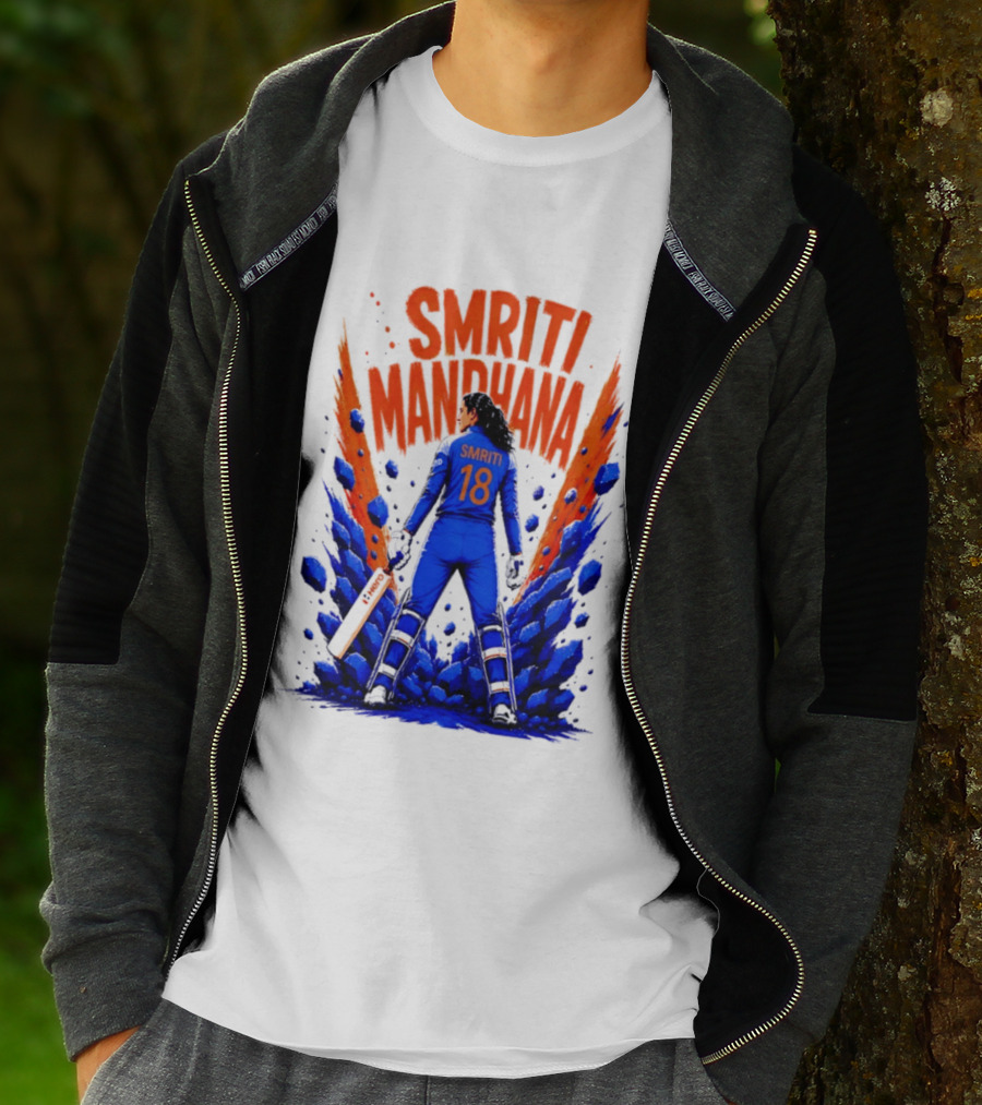 Smriti Mandhana 18 Cricket Star Power Play T-Shirt