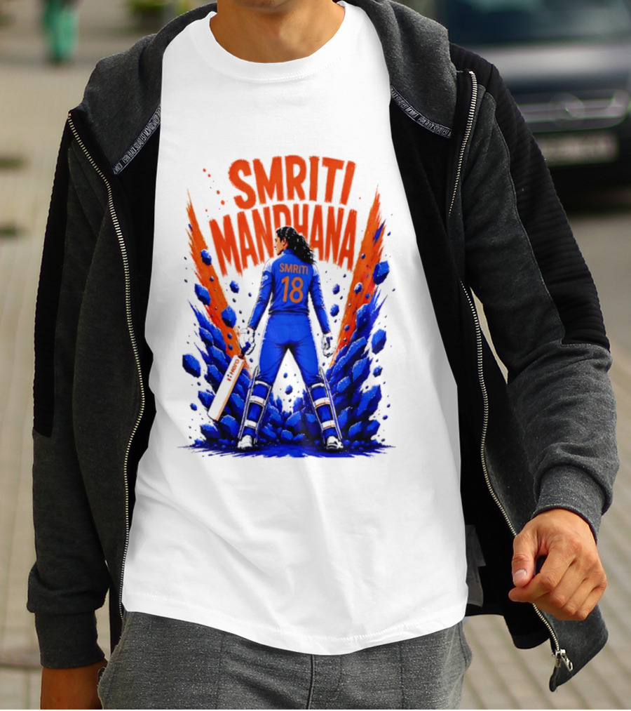 Smriti Mandhana 18 Cricket Star Power Play T-Shirt