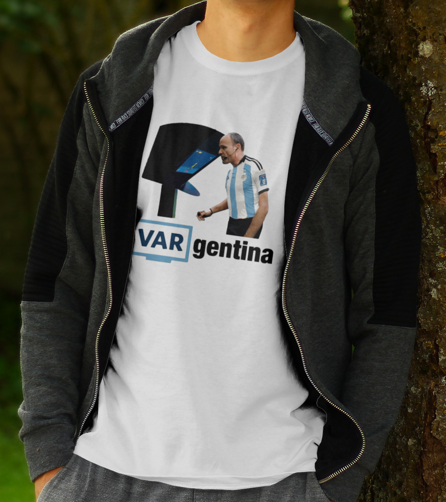 VAR Argentina Football Referee Interaction T-Shirt