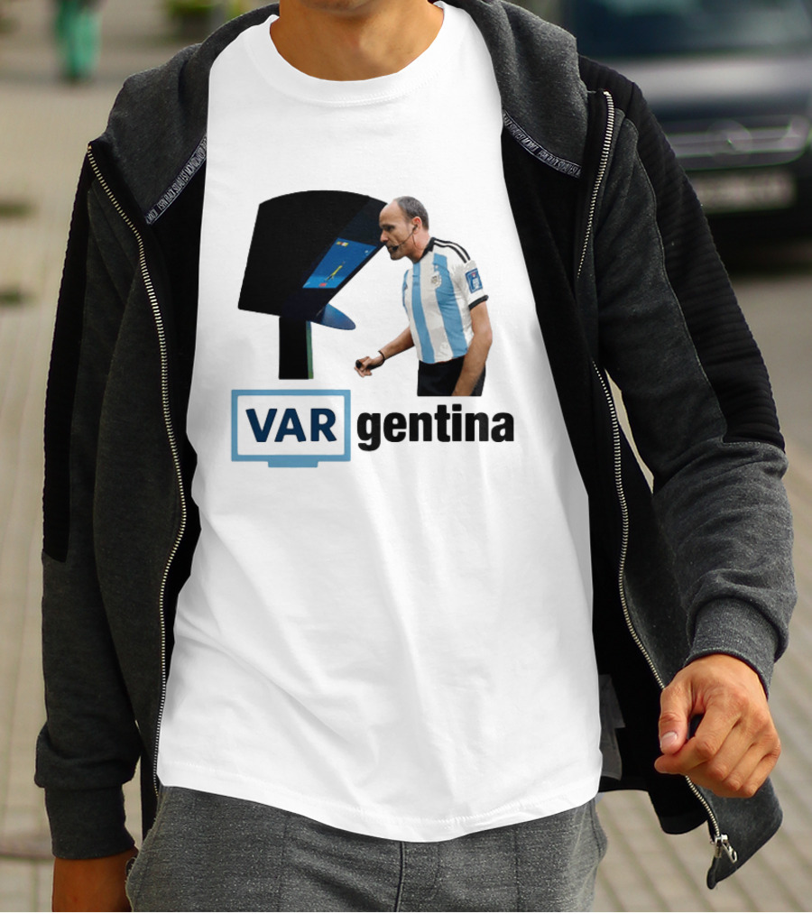 VAR Argentina Football Referee Interaction T-Shirt