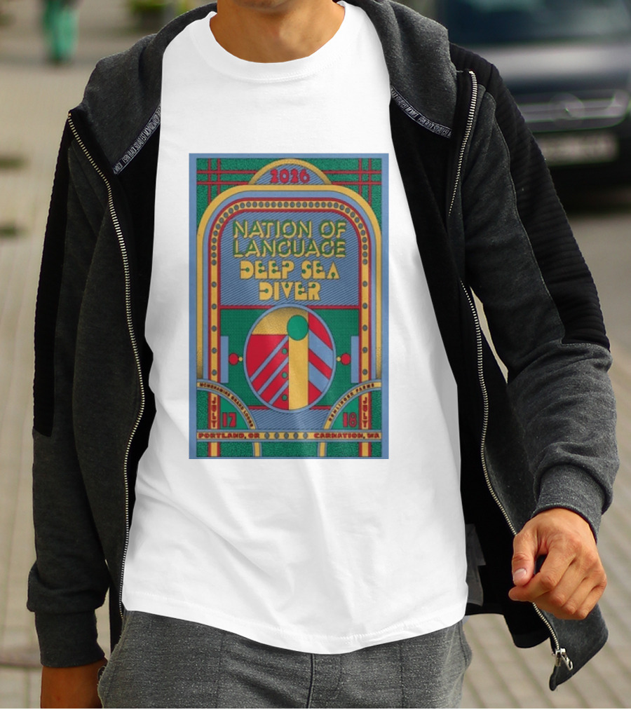 Nation Of Language Deep Sea Diver Tour Portland OR July 17 Carnation WA July 18 2026 T-Shirt