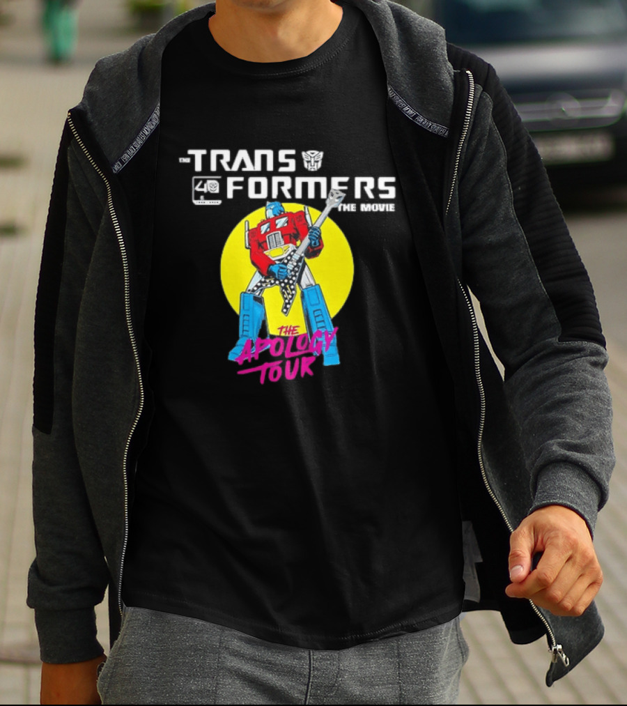 40 Years Transformers The Movie Optimus Prime The Apology Tour T-Shirt
