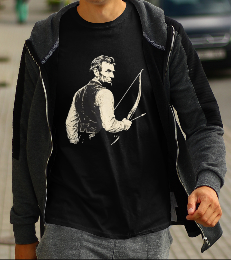 Abraham Lincoln Archery Bow And Arrow Hunting T-Shirt