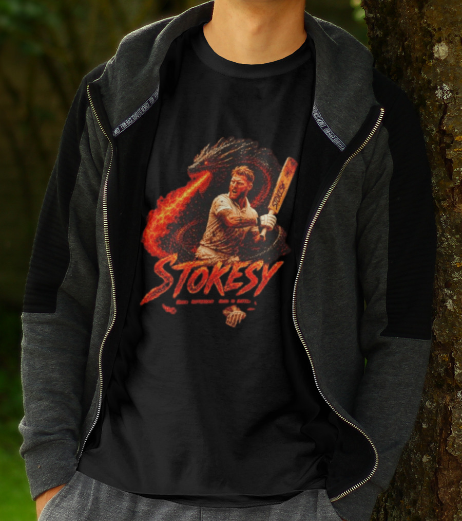 Ben Stokes England Cricket Team STOKESY Built Different Born To Battle Fiery Dragon T-Shirt