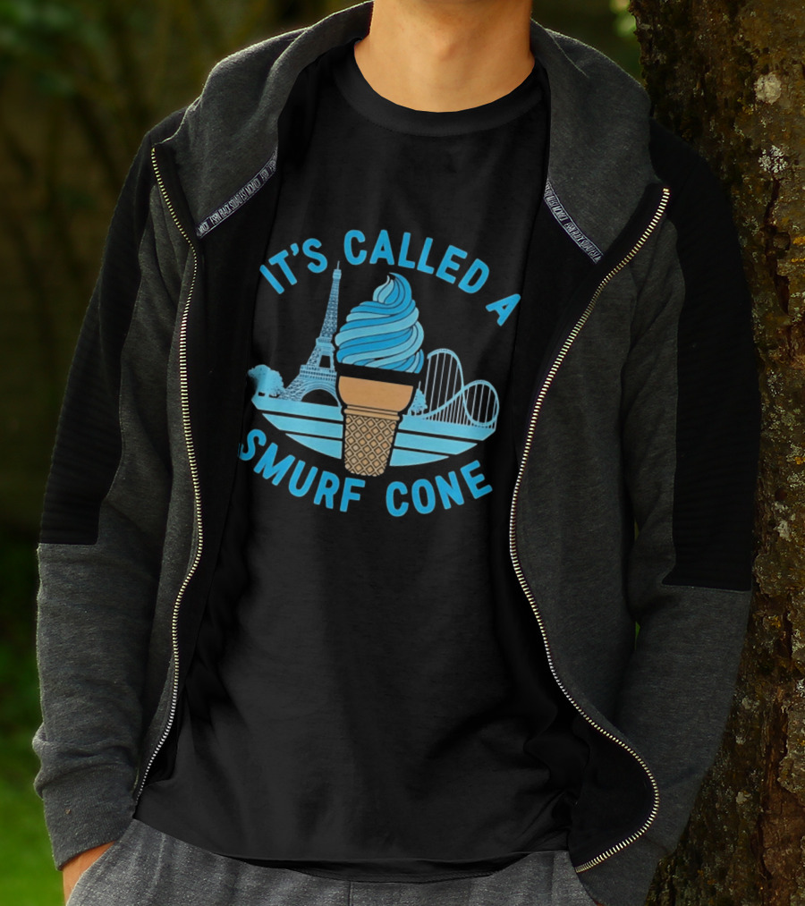 It's Called A Smurf Cone Ice Cream Eiffel Tower Amusement Park T-Shirt