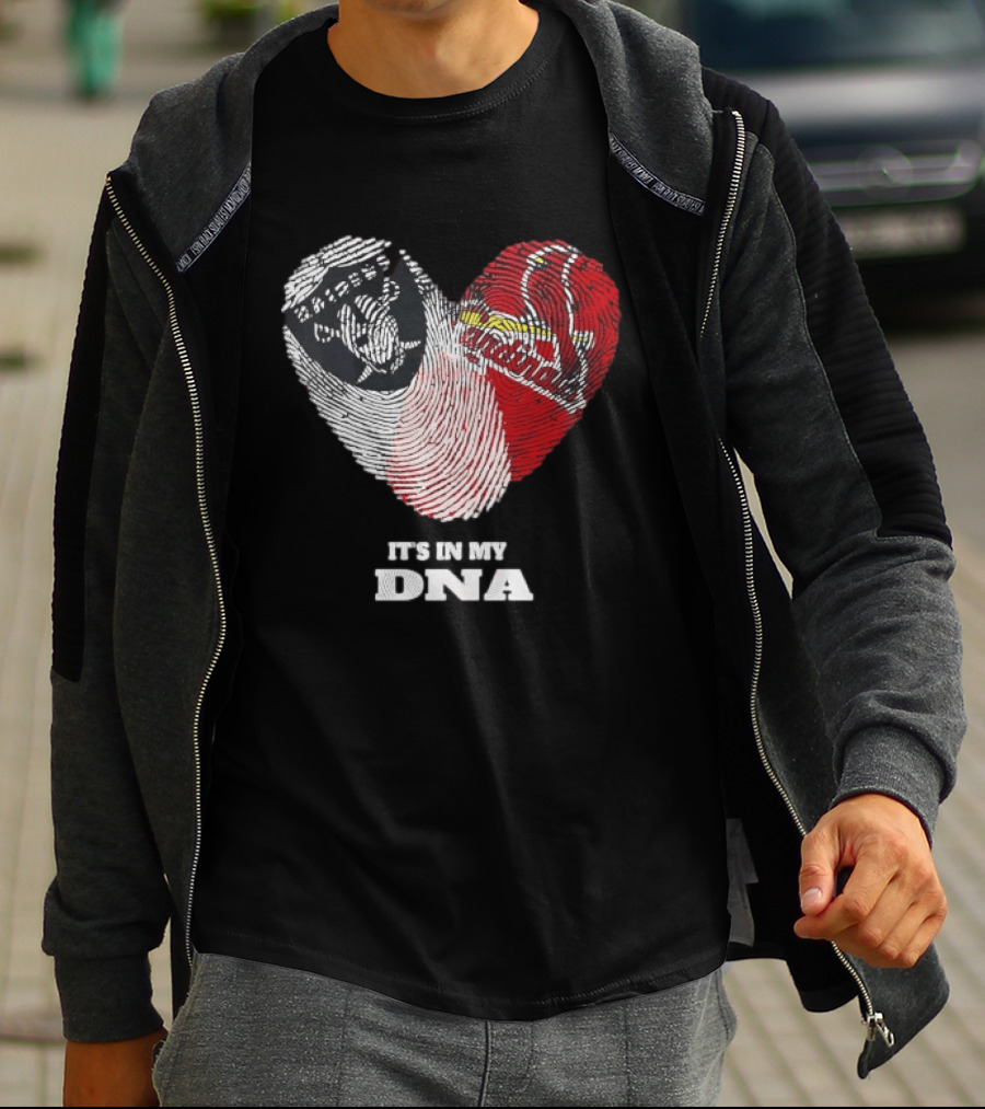 Las Vegas Raiders Washington Commanders It's In My DNA Fingerprint Heart T-Shirt