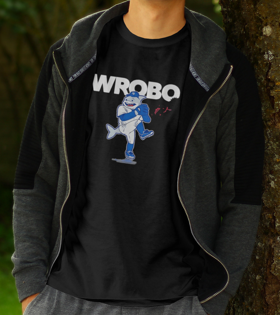 Los Angeles Dodgers Justin Wrobleski Baseball Wrobo Shark T-Shirt