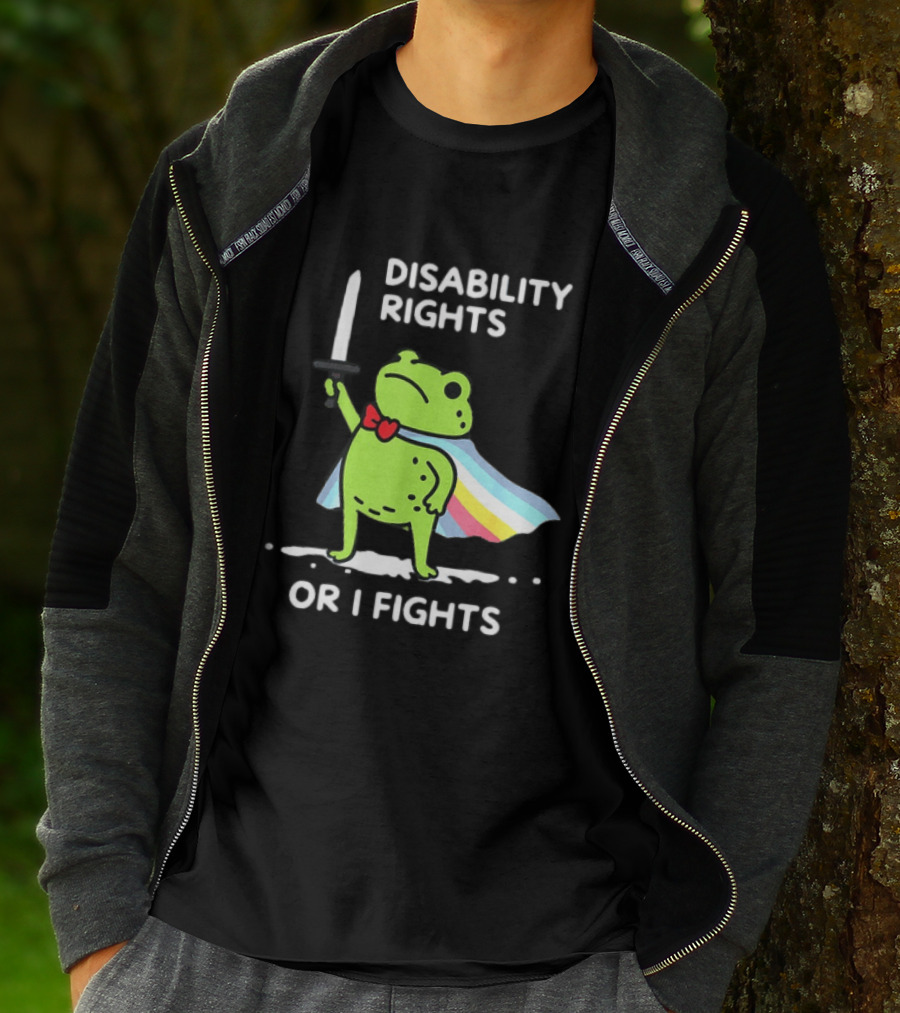 Disability Rights Frog Superhero Or I Fights T-Shirt